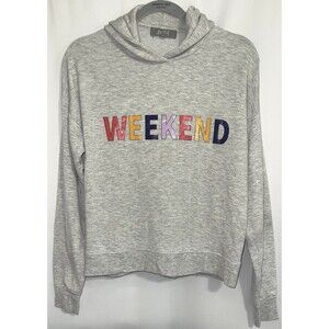 Marled Reunited Clothing Sweatshirt Hoodie Gray Weekend Graphic Women’s Medium